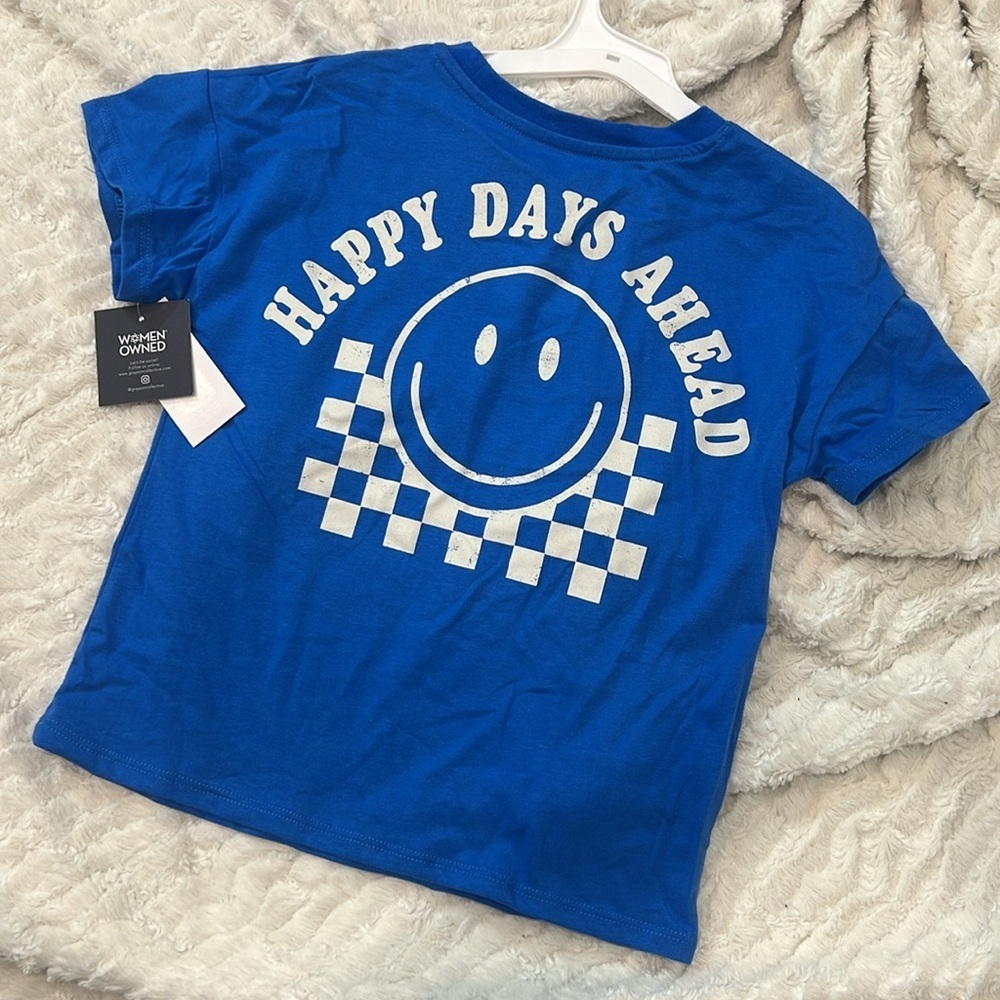 Grayson Threads Blue Have a Nice Day Tee short sleeve happy days ahead size 4-5
